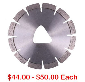 6" Early Entry "SOFFCUT" Type Green Concrete Diamond Saw Blade - Triangle Arbor